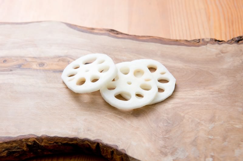れんこんの青のりきんぴらの材料のれんこん