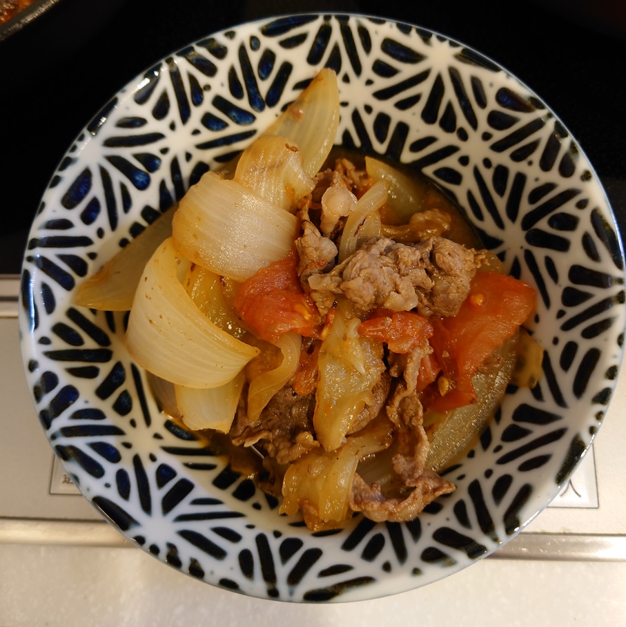 新たまのトマトすき煮